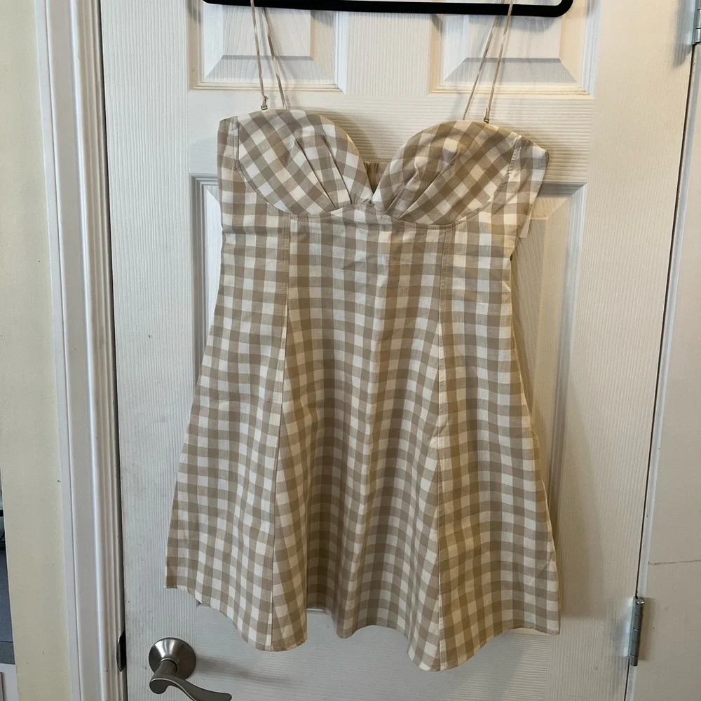 Gingham Mini Dress - Picture 1 of 3